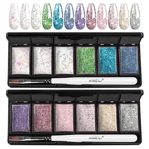 Aimeili Smalto Per Unghie In Gel Solido 12 Colori Gel Per Unghie Solido Uv Led Soak Off Set Di Smalti Per Gel In Crema Solida 5