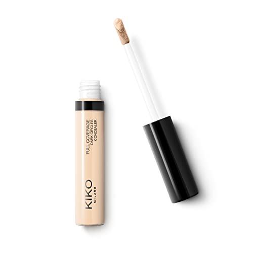 Kiko Milano Full Coverage Dark Circles Concealer 01 | Correttore Liquido Per Contorno Occhi E Viso Ad Alta Coprenza