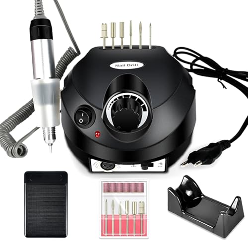 Voltix Fresa Per Unghie Professionale, Lima Elettrica Per Unghie 35000 Giri/Min, Elettrico Portatile Strumento Di Manicure E Pedicure, Frese Per Unghi