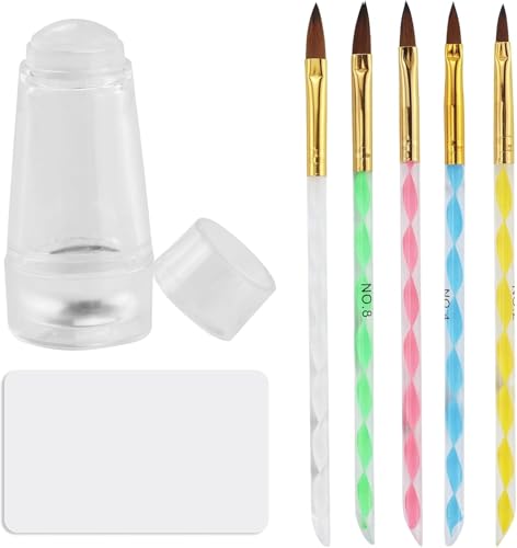 Set Di 5 Pennelli Per Unghie, Per Nail Art, Per Nail Art, Partito, Nail Art