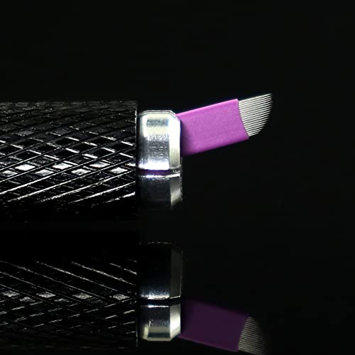 50 Pezzi Viola Nano Lame Microblading 0.16 Mm Sopracciglia Microblading Tatuaggio 16U 18U 12 Pendenza 18 Pendenza (18 Slope)