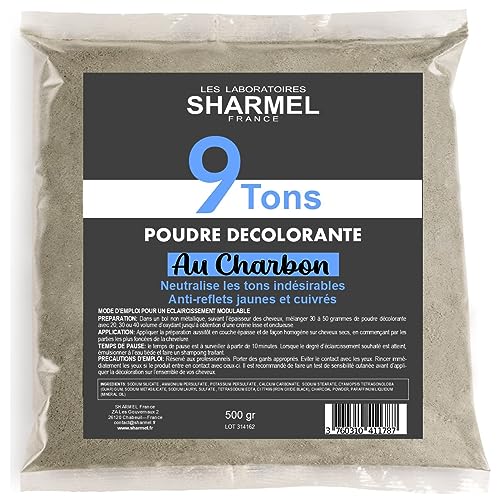 Polvere Decolorante 9 Tonnelli Al Carbone Vegetale Di Bambù