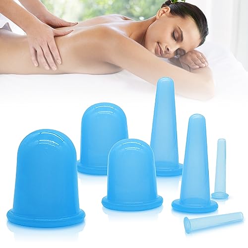 7 Pcs Coppetta Anticellulite, Coppetta Anticellulite In Silicone, Coppette Massaggio Cupping Anti Cellulite Sottovuoto In Silicone Per Glutei, Collo,