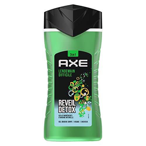 Axe Gel Doccia Da Uomo 3 In 1 Lendomani Difficile, Corpo Viso E Capelli, Profumi Di Agrumi, Boost Energetico, 250 Ml