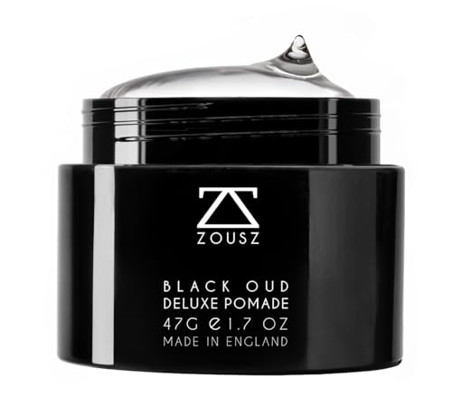 Zousz Pomade Deluxe Uomo Con Black Oud – Cera Capelli Per Styling A Lunga Tenuta, Finitura Naturale E Idratazione - Cera Capelli Uomo, 47G