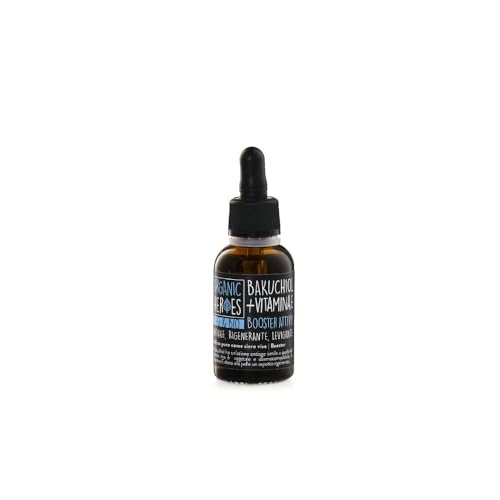 Organic Heroes | Bakuchiol + Vitamina E, Siero Con Texture Oleosa Leggera, Ideale Per Pelli Mature, Stimola La Produzione Di Collagene, Contrasta L'Az