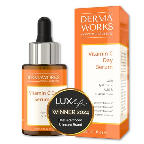 Dermaworks Siero Vitamina C 20% Con Acido Ialuronico E Niacinamide – Booster Illuminante E Antiossidante – Stimola Il Collagene Per Pelle Radiosa – Sk