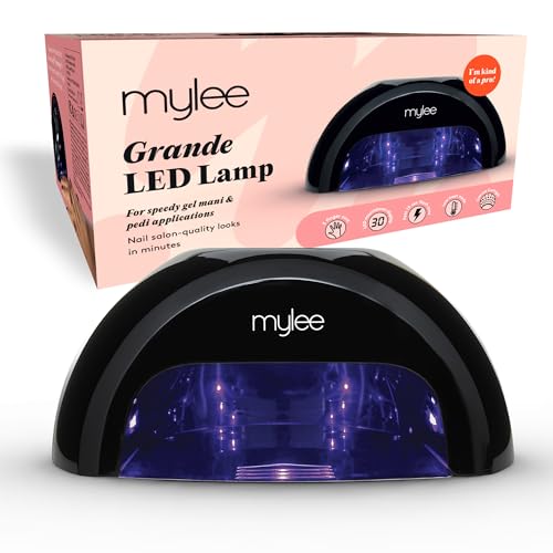 Mylee Lampada Grande A Led Per Asciugare Lo Smalto Gel, Tecnologia Di Polimerizzazione Convessa A 5 Dita Con Base Rimovibile, Modalità A Basso Calore