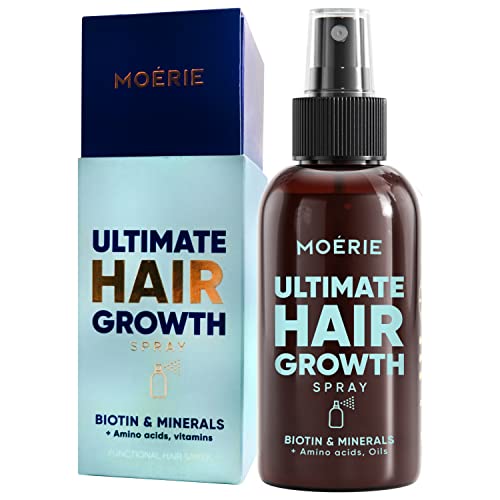 Moerie Ultimate Mineral Hair Growth Spray – For Longer, Thicker, Fuller Hair - With Biotin & Caffeine - Vegan Hair Products – Paraben Free – All Hair