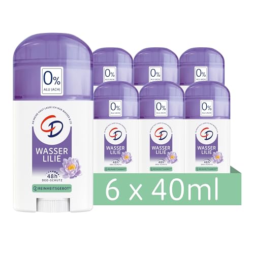 Cd Deo Cura Stick Water Lily 40 Ml, Confezione Da (6 X 40 Ml)