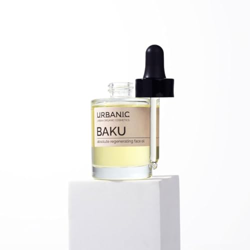 Urbanic Olio Siero Idratante Viso Baku 30 Ml, Siero Viso Con Bakuchiol Coenzima Q10 Leggero Elasticizzante Bio, Olio Viso Per Pelle Mista Senza Sls, S