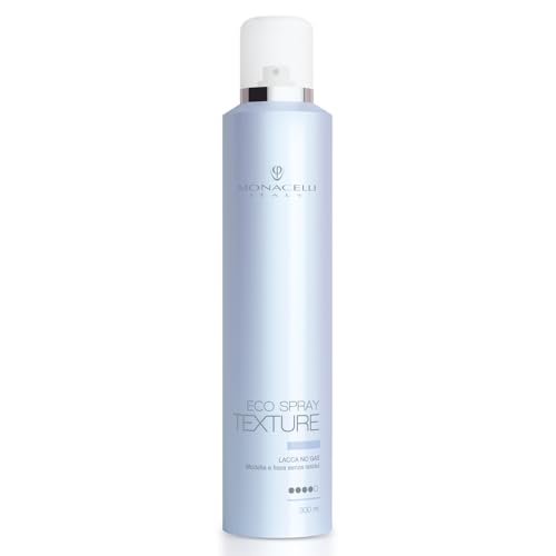 Monacelli Eco Spray Texture 300Ml, Lacca No Gas Fissante Per Capelli, Modella E Fissa Senza Residui, Controlla E Mantiene La Forma Senza Appesantire,