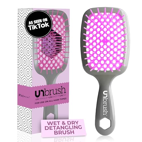 Fhi Heat Unbrush Wet & Dry - Spazzola Districante Ventilata, Colore: Lavanda/Grigio