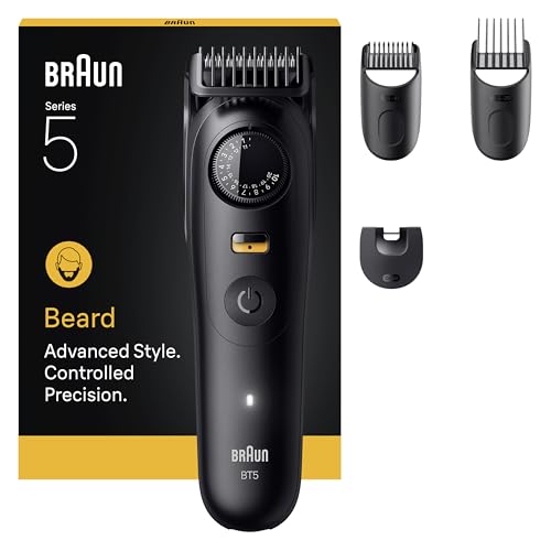 Braun Trimmer Barba Series 5, + 4 Strumenti Per Creare Il Suo Stile, Lama Ultra Affilata, 120 Min Di Autonomia, 40 Lunghezze, Impermeabile, Rotella Di