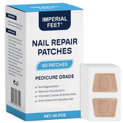 Imperial Feet Toppe Per Riparazione Unghie (Grado Pedicure), Rigenerazione Delle Unghie, Riduce Lo Scolorimento, Migliora Le Unghie Screpolate E Fragi