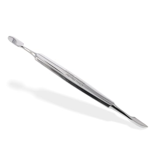 Otto Herder - Spingi Per Unghie A Doppio Strumento, 12 Cm, In Acciaio Inox Opaco, 2 In 1 E Coltello Per Cuticole Per La Rimozione Delle Cuticole
