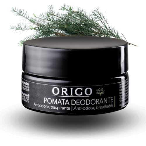 Origo - 30 Ml Crema Deodorante Contro Cattivi Odori E Sudorazione, Pomata Deodorante Lenitiva E Rinfrescante Con Olii Essenziali Naturali