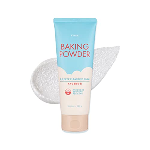 Etude House Baking Powder Bb Deep Cleansing Foam, 5.4 Fl.Oz.(160Ml) (21Ad) | Perfetta Pulizia E Peeling, Rimuove I Rifiuti Dei Pori E Le Cellule Morte