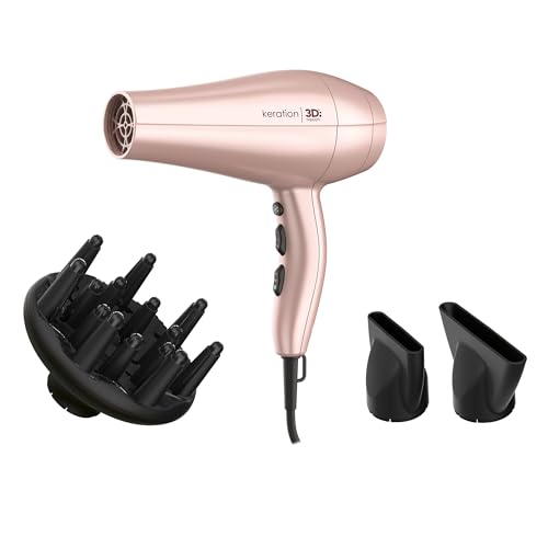 Ga.Ma Italy Professional, Asciugacapelli Keration Diva 3D, 2300W, Tecnologia Micro Glitt E 3D Therapy Ultra Ion, Motore Ac, 6 Combinazioni Di Asciugat