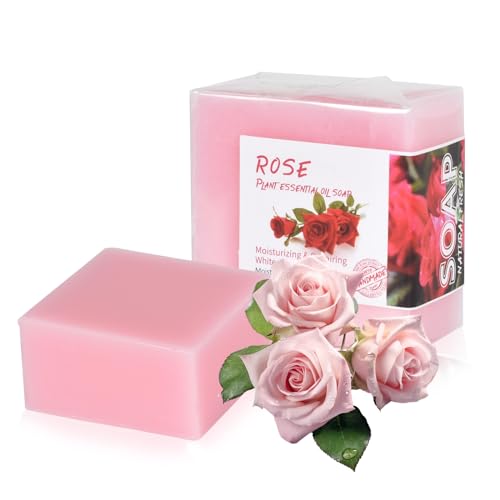 2 Pz Saponetta Alla Rosa, Saponetta Naturale Bio, Sapone Fatto A Mano 100G, Saponetta Solido Per Pelle, Capelli, Corpo, Viso, Sapone Alla Rosa Per Bag
