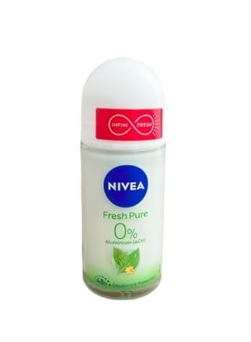 Nivea - Deodorante Roll-On Da Donna "Pure & Natural Action – Jasmin", Anti-Perspirante, Confezione Da 6 (6 X 50 Ml)