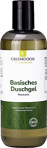 500Ml Bagnoschiuma Greendoor Alcalina Rosemary, 100% Naturale Non Fatto Di Produttori Di Cosmesi Naturale, Senza Silicone, Senza Solfati, Conservanti