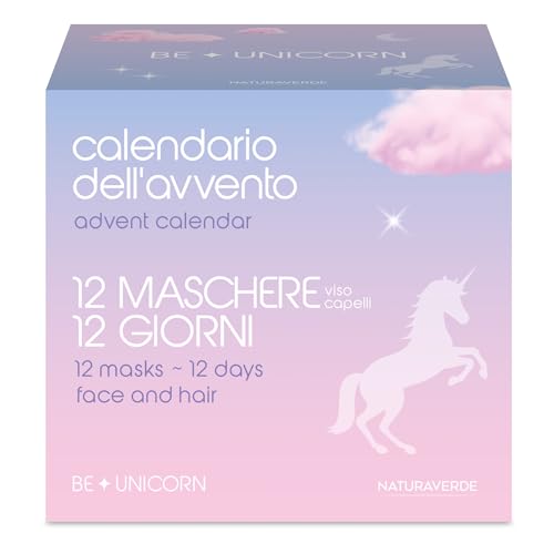 Naturaverde Be Unicorn | Be A Unicorn By Naturaverde Gift Set 2024 - Calendario Avvento 12 Giorni - Maschere Viso, Corpo E Capelli Per Un'Avventura Di