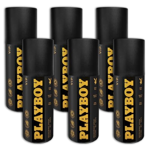 Playboy Men Vip Deodorante Spray 6 X 150 Ml