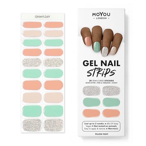 Moyou London Set Di 20 Pellicole In Gel Uv Semiindurite Per Unghie In Gel Uv Per Manicure Di Qualità Salone – Set Con Lima Per Unghie E Bastoncini Per