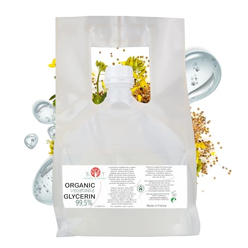 Glicerina Liquida Vegetale Pura E Bio - Glicerina Per Bolle Di Sapone, Olio Idratante Viso E Corpo, Base Cosmetica Fatta In Casa 100% Naturale - 2000
