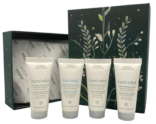 Aveda Hand Relief & Foot Relief Crema Idratante, 4 Parti Da 160 Ml.