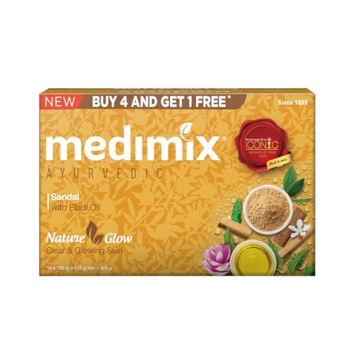 Medimix Ayurvedic Sandal Soap, 125 G (4+1 Offer Pack)