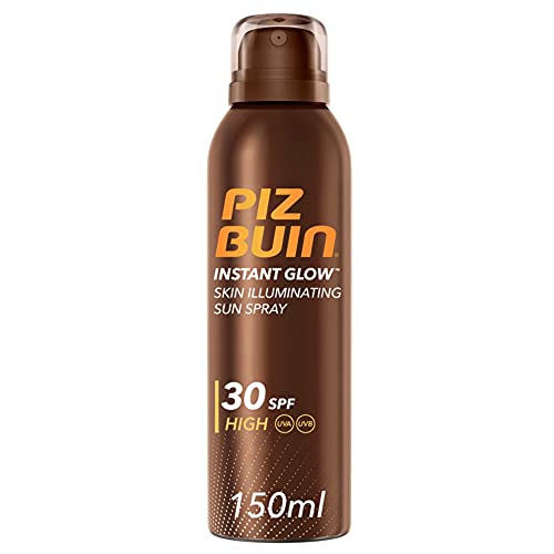 Piz Buin, Spray Illuminatore Della Pelle, Instant Glow, 30 Spf, Protezione Alta, Assorbimento Rapido, Non Contiene Autoabbronzante, 150Ml