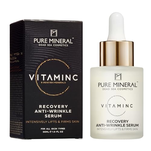 Pure Mineral - Siero Anti-Rughe Vitamina C Rigenerante Per Pelle Matura - Effetto Lifting, Minerali Del Mar Morto, Riduzione Visibile Delle Rughe - Se