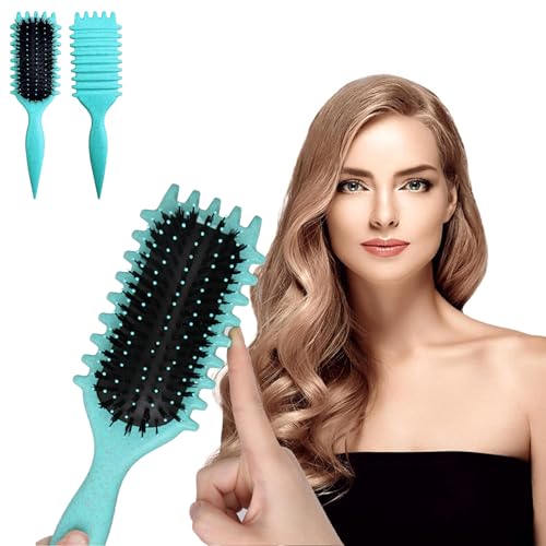 2024 Nuovo Bounce Defining Curl Spazzola, Spazzola Bounce Defining Curly Brush, Curl Defining Brush, Spazzola Per Capelli Ricci Setole Cinghiale (B)