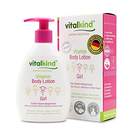Vitalkind Vitamin Body Lotion Girl. Premium Natural Care Cosmetic. Products For Children, 200 Ml.