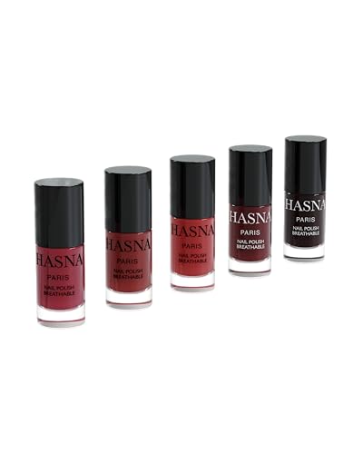 Hasna Paris - Smalto Per Unghie Halal, Collezione Privata, Eco-Responsabile, Lucentezza E Lunga Tenuta, Facile Da Applicare, Confezione Da 5 X 6 Ml (R