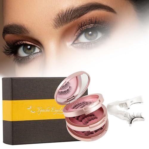 Ciglia Finte 8 Paia Magnetic Eyelashes Con Calamita Naturali Reusable 3D Naturale Magnetiche Lashes Ciglie Senza Applicatore Natural Look Dall'Aspetto