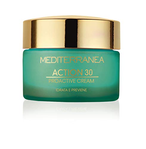 Mediterranea - Action 30 Proactive Cream - Crema Viso Idratante Antietà Giorno E Notte Per Pelli Giovani - Azione Detossinante E Antiossidante Per Pre