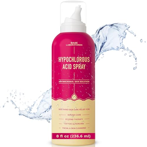 Base Laboratories Acido Ipocloroso Spray | Guarigione Della Pelle Per Ferite | Soluzione Spray Per Cura Delle Ferite, Eczema, Post-Trattamento Di Tatu