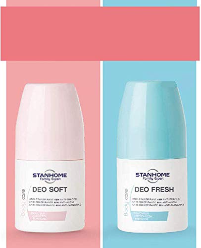 Stanhome Deo Fresh + Deo Soft - Deodoranti Roll-On Per Lui E Per Lei
