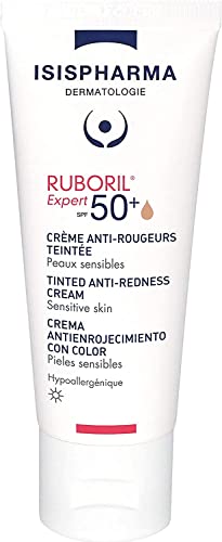Isispharma Ruboril Expert Spf 50+ - Crema Colorata Anti-Rossore Tinta Universale - Lenisce E Protegge La Pelle Dai Raggi Uv- Dermatologicamente Testat