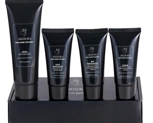 Akizora Take Care Of Yourself Set Per La Cura Del Viso Da Uomo, Esfoliante, Formato Da Viaggio