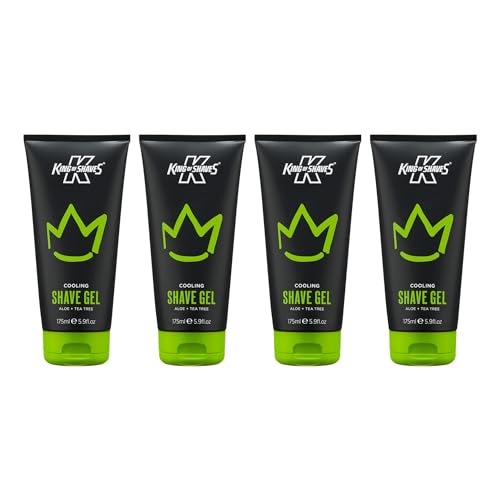 King Of Shaves Gel Da Barba Rinfrescante Aloe+Tea Tree 4X175Ml
