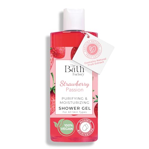 The Bath Factory, Gel Doccia Fragola, Passion, 400 Ml