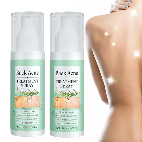 Torna Soluzione Brufolo-Back Pimple Spray, 2Pcs Spray Per L'Acne Alla Schiena,Esfoliante Schiena Pulizia Profonda Per Corpo,Petto E Schiena, Delicato
