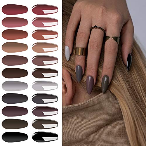 Vishine Smalto Semipermanente Set 12 Colori Gel Uv Led Grigio Nudo Soak Off Manicure Ongle Classic Nail Art 8Ml