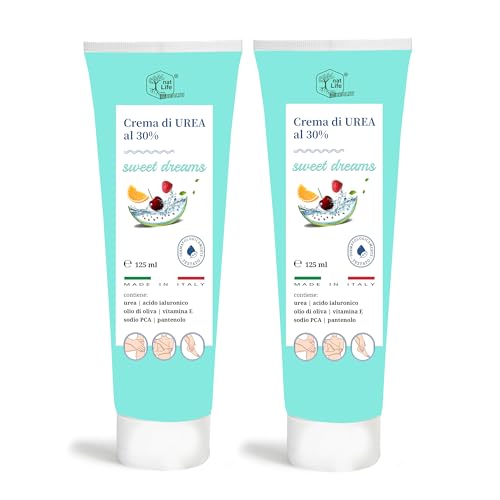 Crema Con Urea 30% Maxi Formato Da 2 Tubi Da 125Ml Per Cicatrici Eczemi,Cheratosi Psoriasi Eruzioni Cutanee. Pelle Secca E Screpolata, Rimuove Cicatri