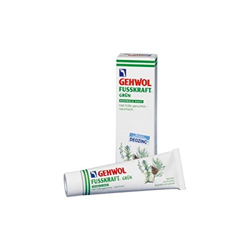 Gehwol Fusskraft Verde, 75 Ml - Crema Deodorante Per I Piedi Con Oli Essenziali Di Rosmarino, Pino Di Montagna, Lavanda E Canfora