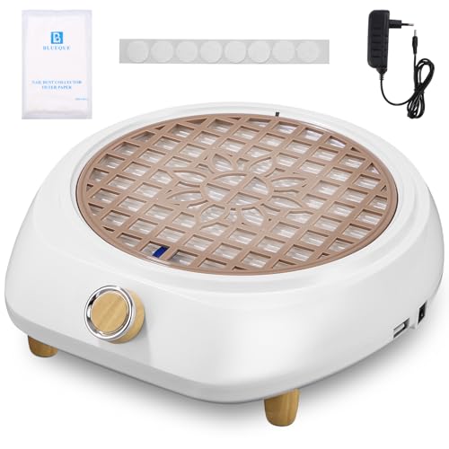 Yulado Aspiratore Unghie 100W, 5000Rpm Aspirapolvere Unghie Professionale Bianco, Adatto Ai Saloni Per Unghie E Alle Abitazioni Aspiratore Per Unghie,